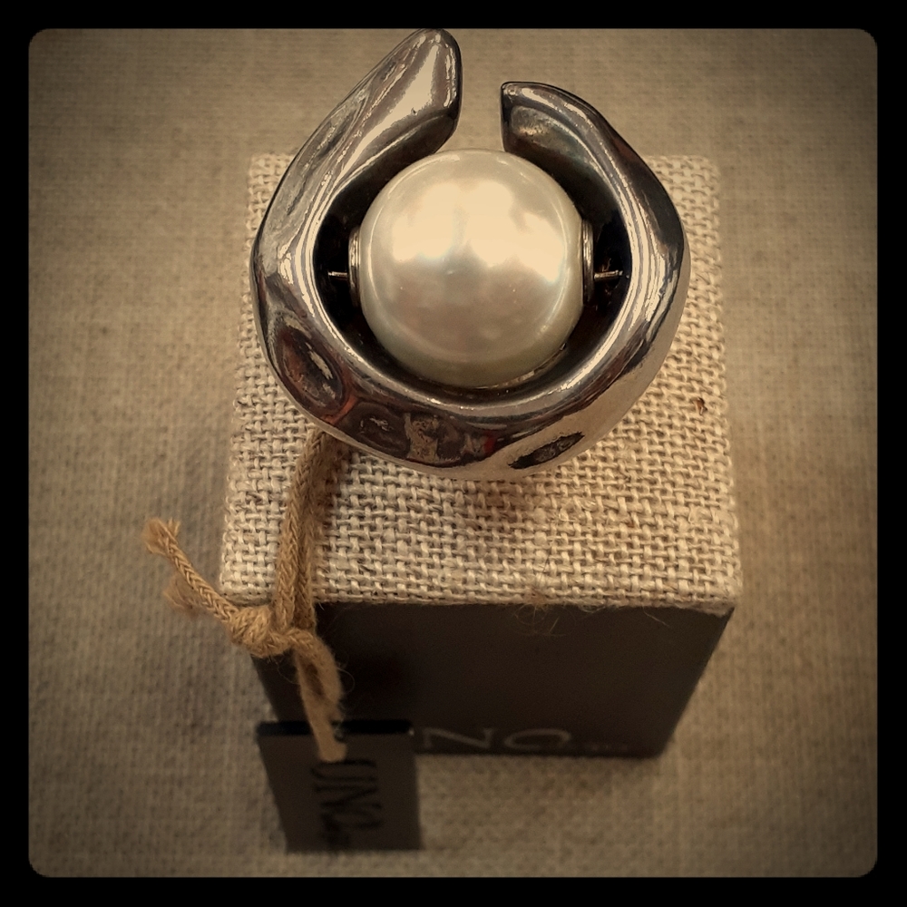 🇪🇦Uno de 50 Pearl Silver Ring